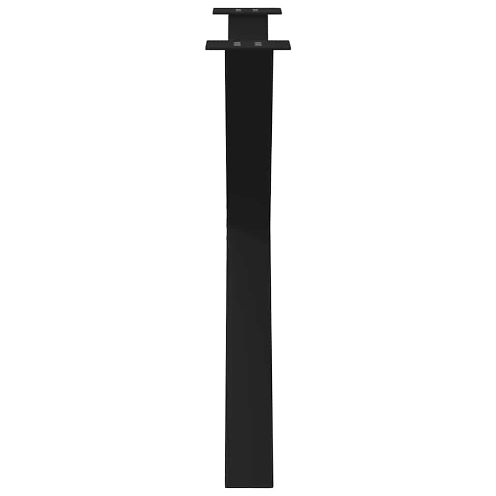 Noge za blagovaonski stol u obliku slova X, 3 kom, crne, 90 x (72-73) cm, čelik