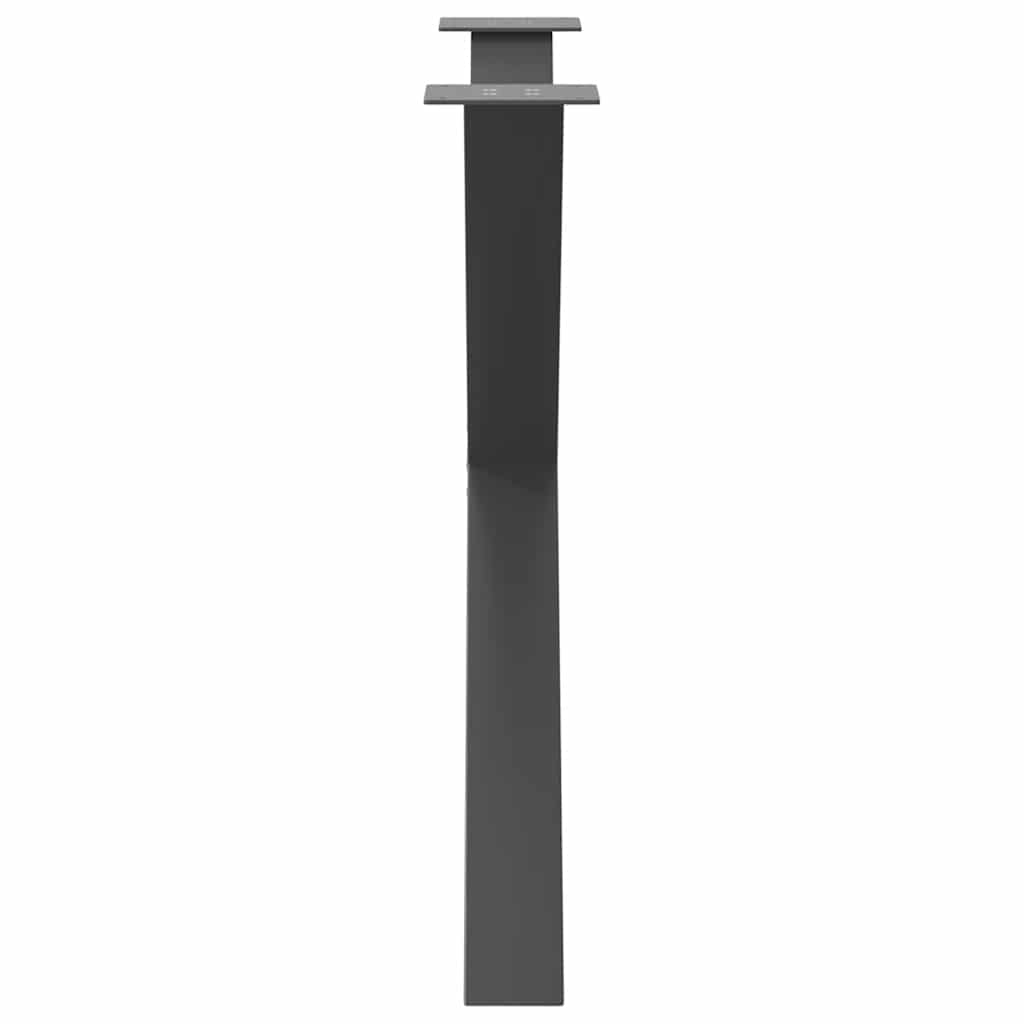 Noge za blagovaonski stol u obliku slova X, 3 kom, antracit, 90 x (72-73) cm, čelik