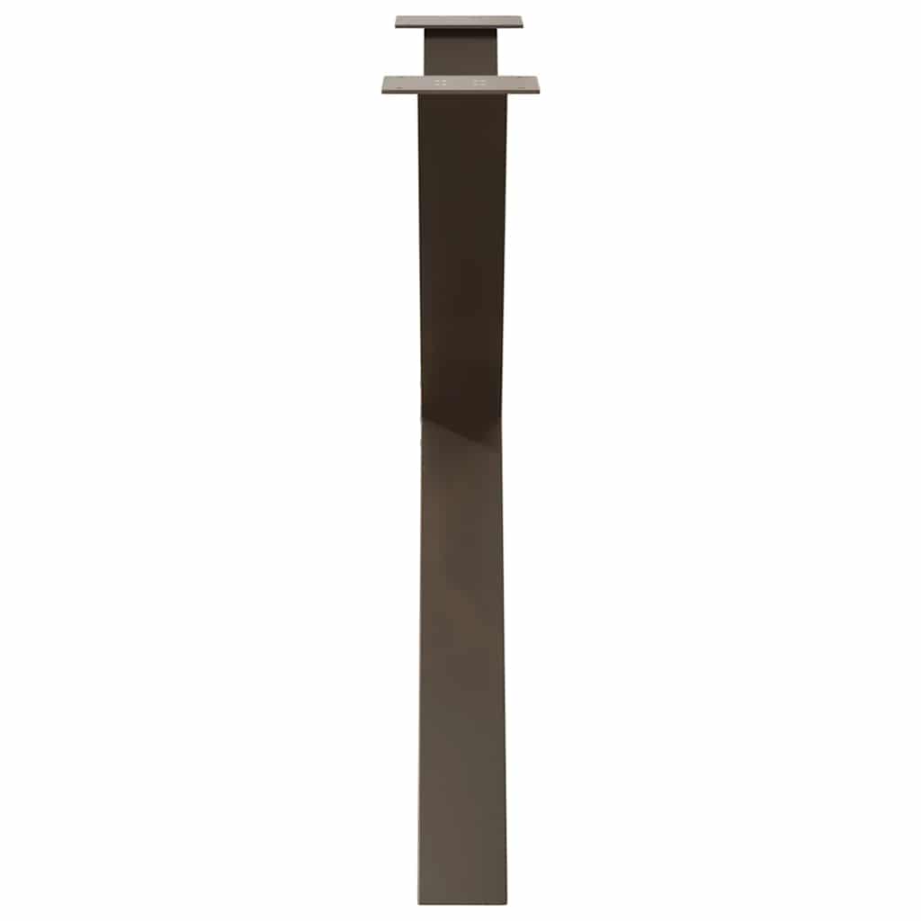 Noge za blagovaonski stol u obliku slova X, 3 kom, prirodni čelik, 90 x (72-73) cm, čelik