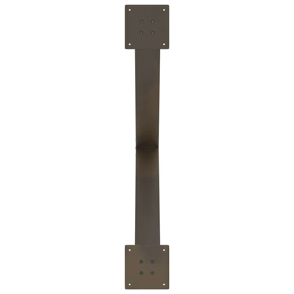 Noge za blagovaonski stol u obliku slova X, 3 kom, prirodni čelik, 90 x (72-73) cm, čelik