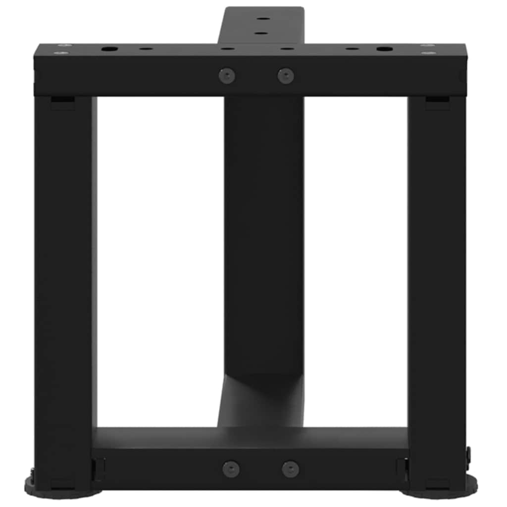 Noge za klub stolić T-oblika 2 kom Crne 30x25x(30-31) cm Čelik