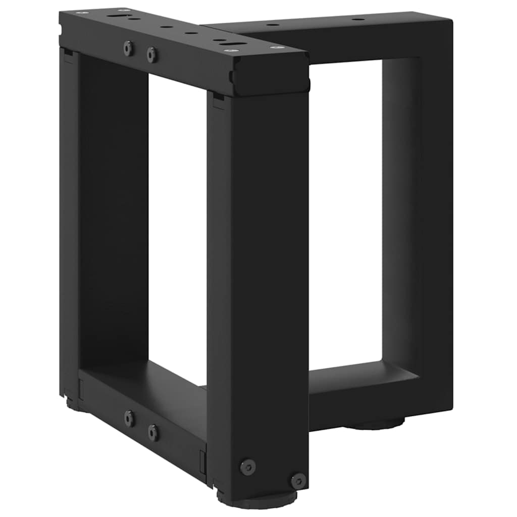 Noge za klub stolić T-oblika 2 kom Crne 30x25x(30-31) cm Čelik