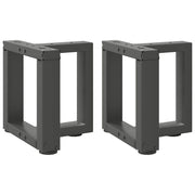 Noge za klub stolić T-oblika 2 kom antracit 30x25x(30-31) cm čelik