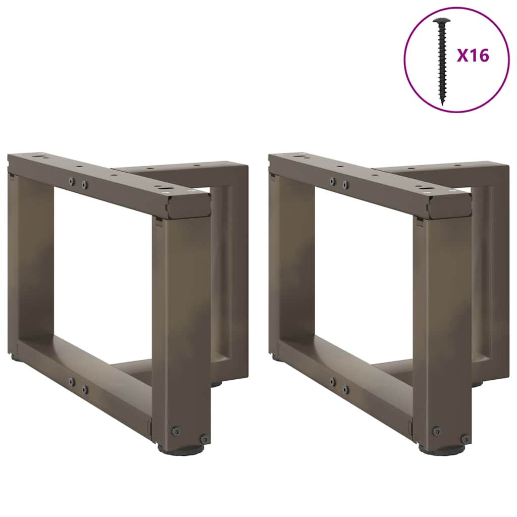Noge za klub stolić T-oblika 2 kom Crne 40x25x(30-31) cm Čelik