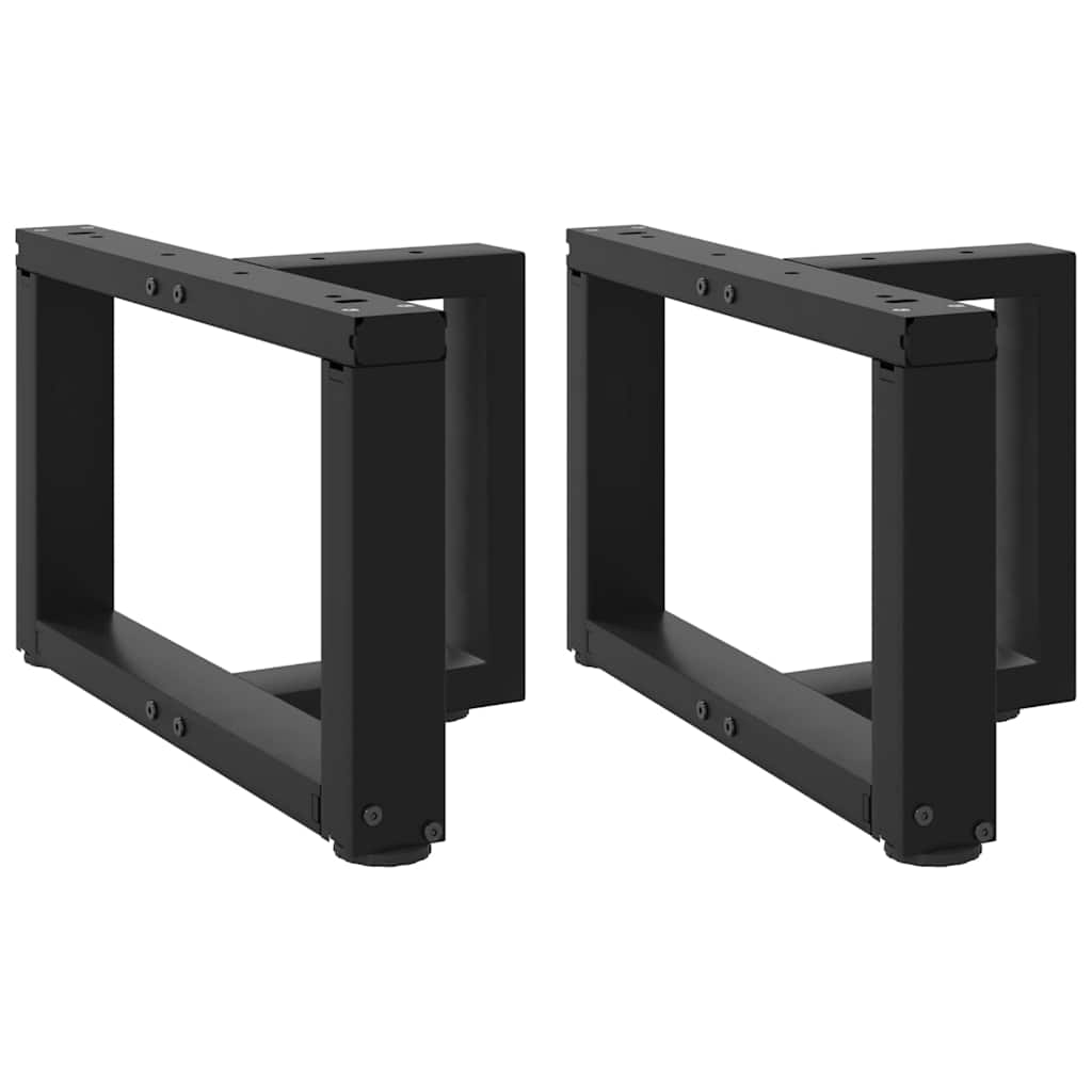 Noge za klub stolić T-oblika 2 kom Crne 50x25x(30-31) cm Čelik