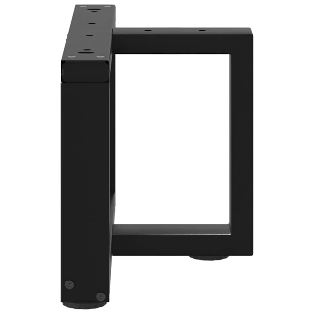 Noge za klub stolić T-oblika 2 kom Crne 50x25x(30-31) cm Čelik