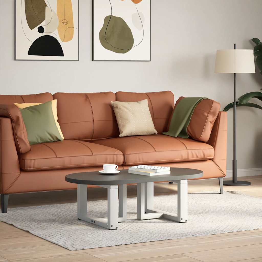 Noge za klub stolić T-oblika 2 kom Bijele 50x25x(30-31) cm Čelik