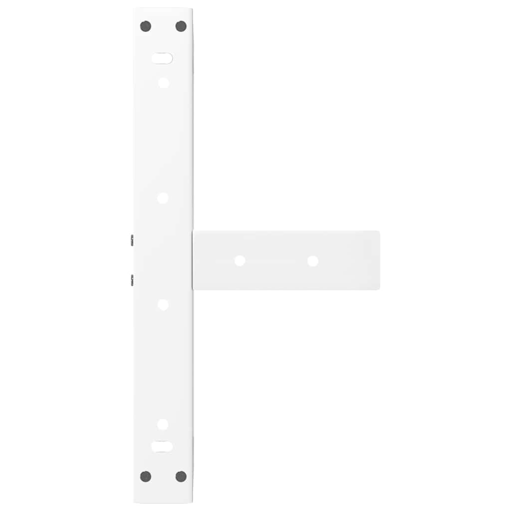 Noge za klub stolić T-oblika 2 kom Bijele 50x25x(30-31) cm Čelik