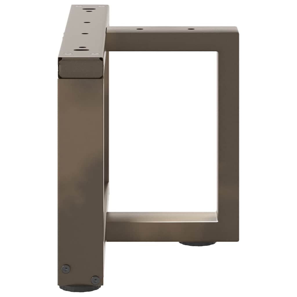 Noge za klub stolić T-oblika 2 kom Crne 50x25x(30-31) cm Čelik