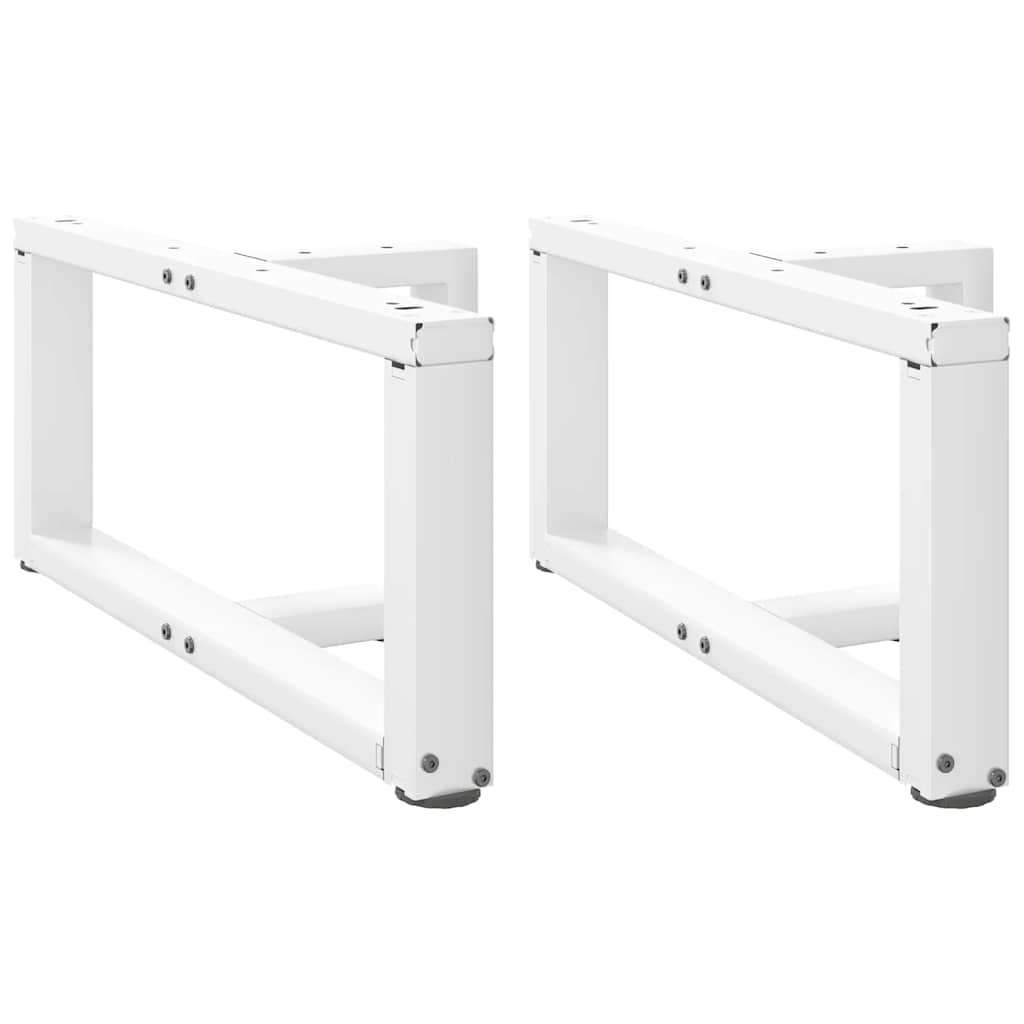 Noge za klub stolić T-oblika 2 kom Bijele 60x25x(30-31) cm Čelik