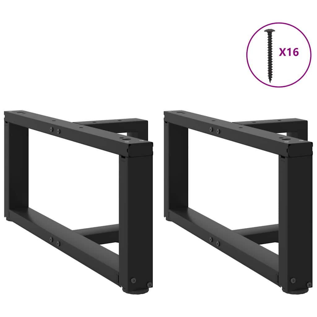 Noge za klub stolić T-oblika 2 kom Crne 70x25x(30-31) cm Čelik