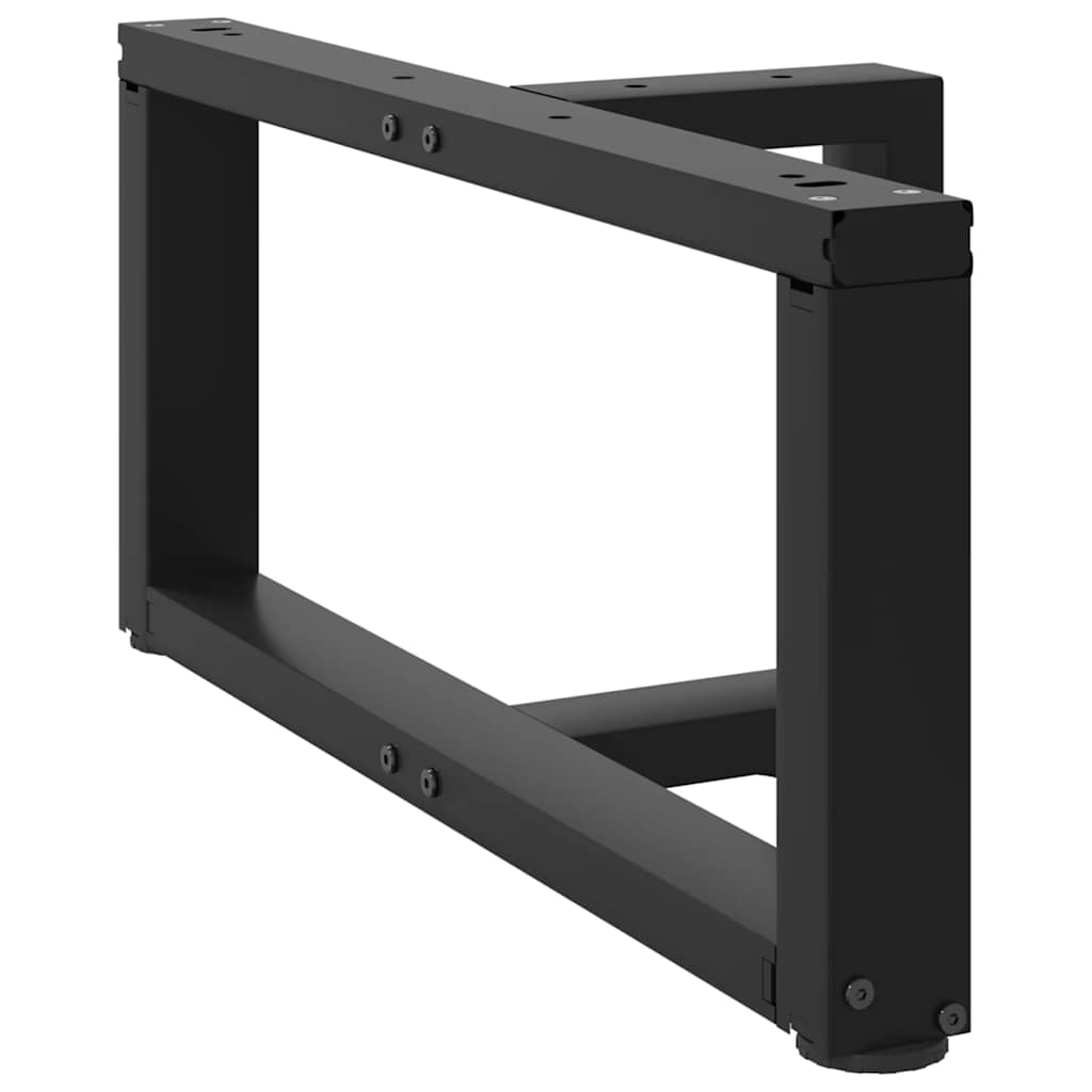 Noge za klub stolić T-oblika 2 kom Crne 70x25x(30-31) cm Čelik