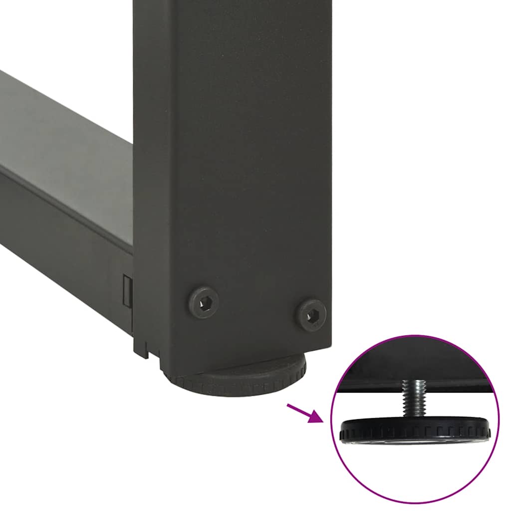Noge za klub stolić T-oblika 2 kom antracit 70x25x(30-31) cm čelik