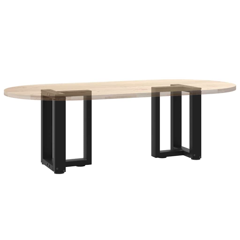 Noge za klub stolić T-oblika 2 kom Crne 38x25x(42-43) cm Čelik