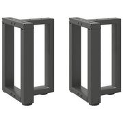 Noge za klub stolić T-oblika 2 kom antracit 38x25x(42-43) cm čelik