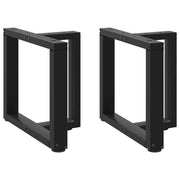 Noge za klub stolić T-oblika 2 kom Crne 50x25x(42-43) cm Čelik