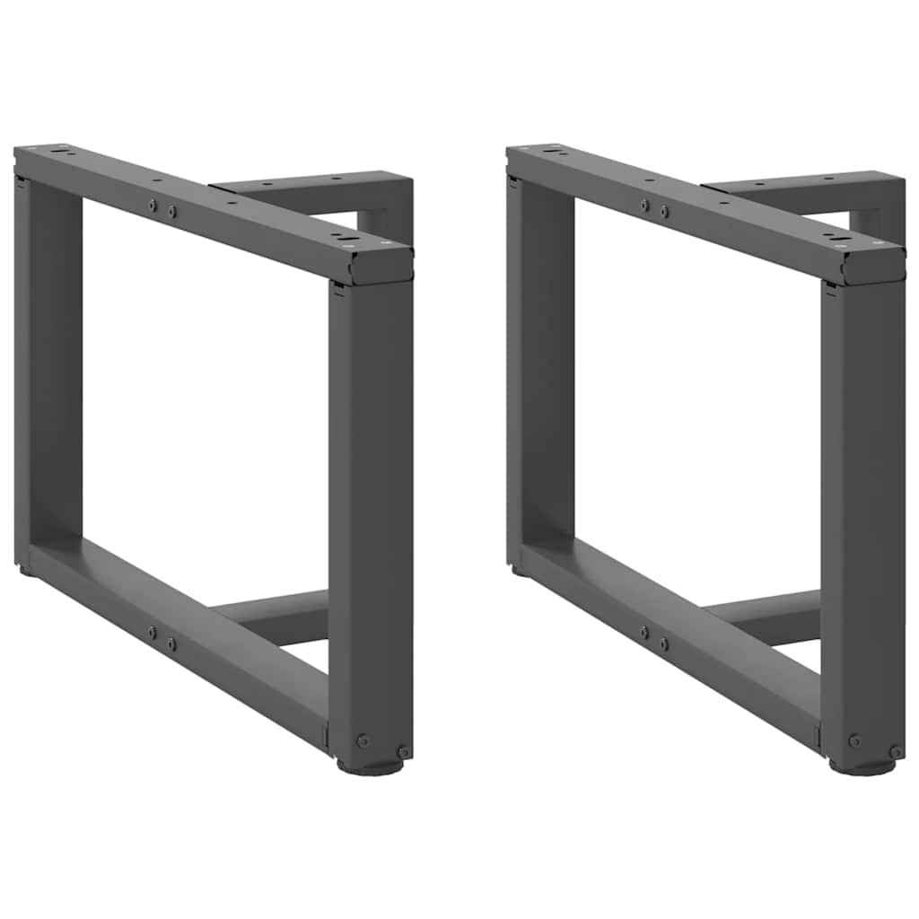 Noge za klub stolić T-oblika 2 kom antracit 60x25x(42-43) cm čelik