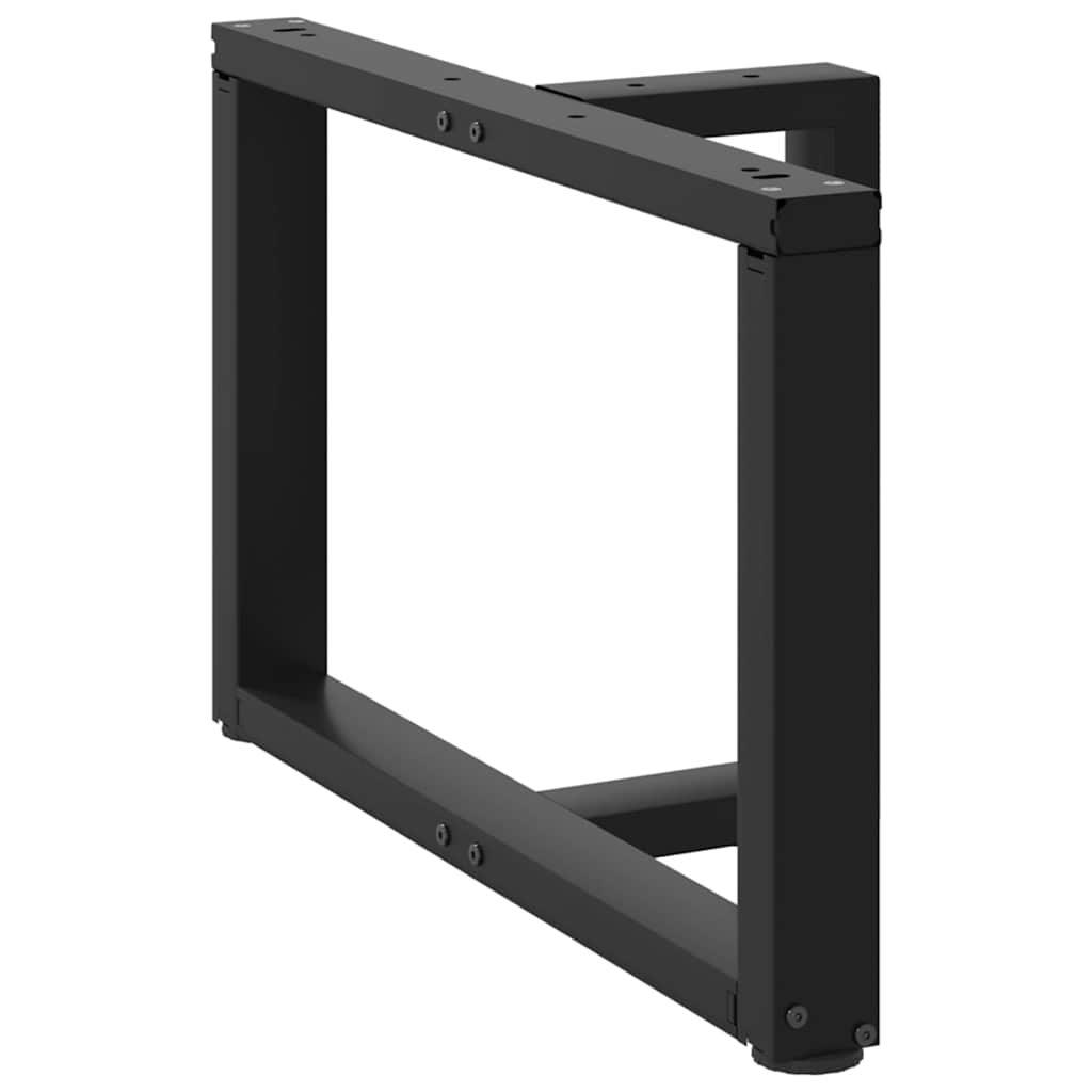 Noge za klub stolić T-oblika 2 kom Crne 70x25x(42-43) cm Čelik
