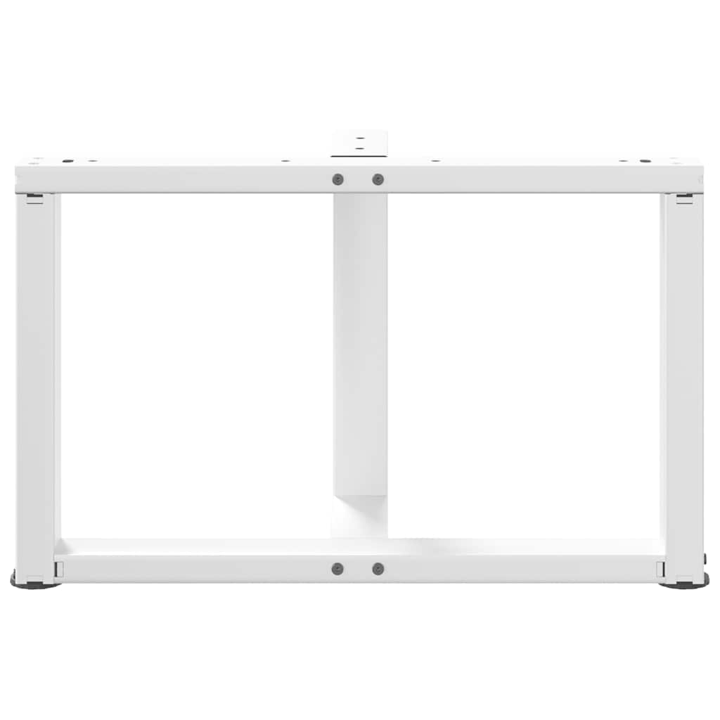 Noge za klub stolić T-oblika 2 kom Bijele 70x25x(42-43) cm Čelik
