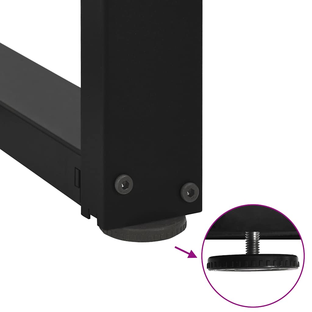 Noge za konzolni stol T-oblika 2 kom Crne 25x28x(72-73) cm Čelik
