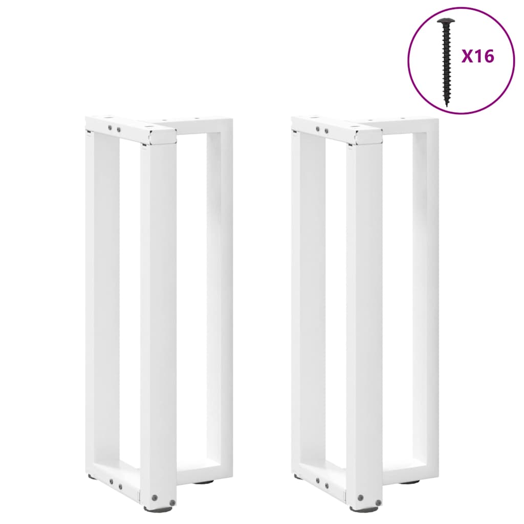 Noge za konzolni stol T-oblika 2 kom Bijele 25x28x(72-73) cm Čelik