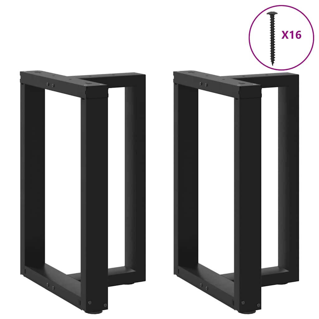 Noge za blagovaonski stol T-oblika 2 kom Crne 50x35x(72-73) cm Čelik