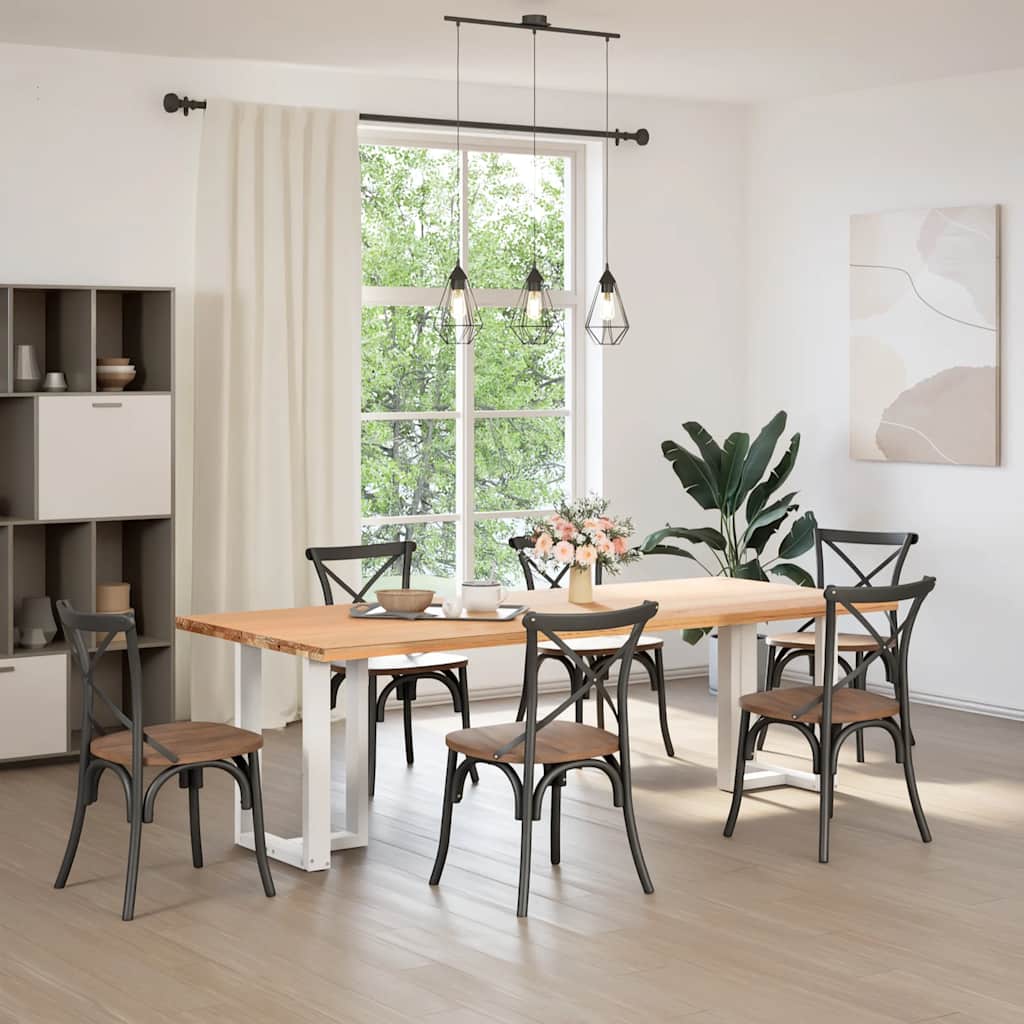 Noge za blagovaonski stol T-oblika 2 kom Bijele 50x35x(72-73) cm Čelik