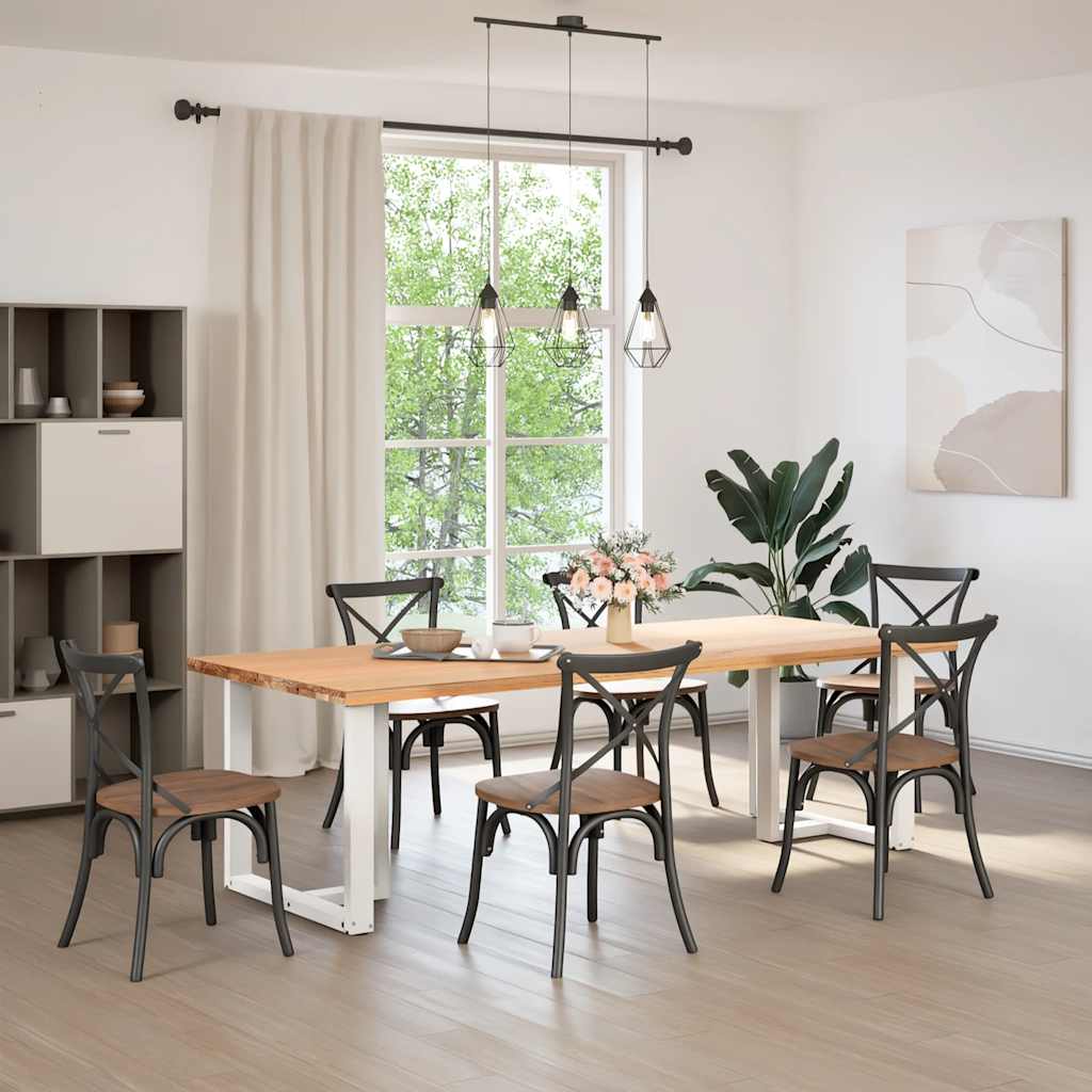 Noge za blagovaonski stol T-oblika 2 kom Bijele 80x35x(72-73) cm Čelik