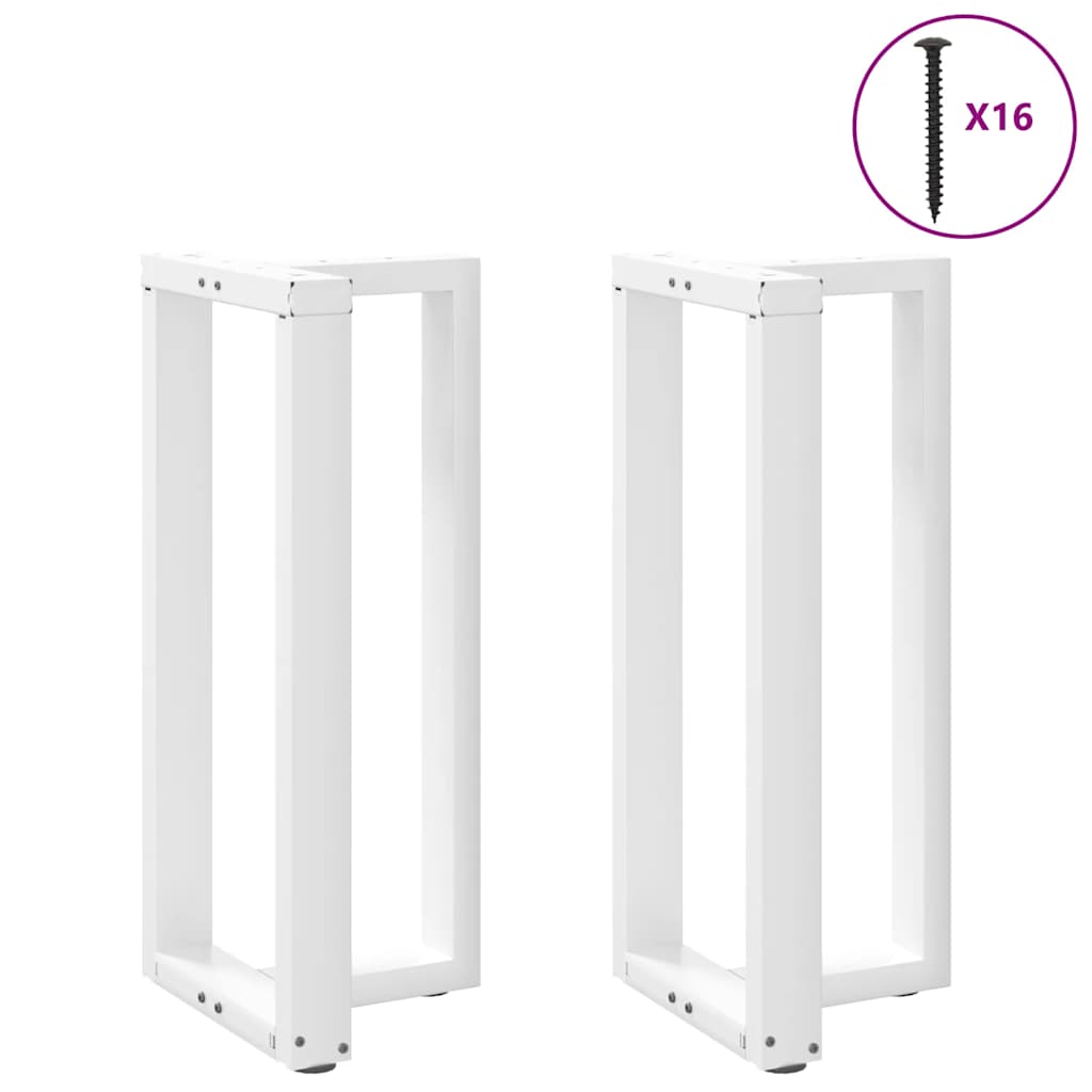 Noge za barski stol T-oblika 2 kom Bijele 40x35x(90-91) cm Čelik