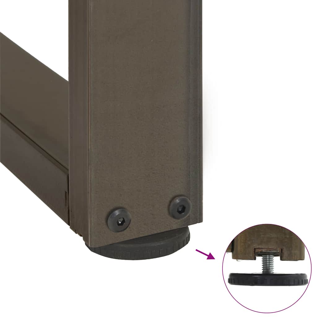 Noge za barski stol T-oblika 2 kom Crne 40x35x(90-91) cm Čelik