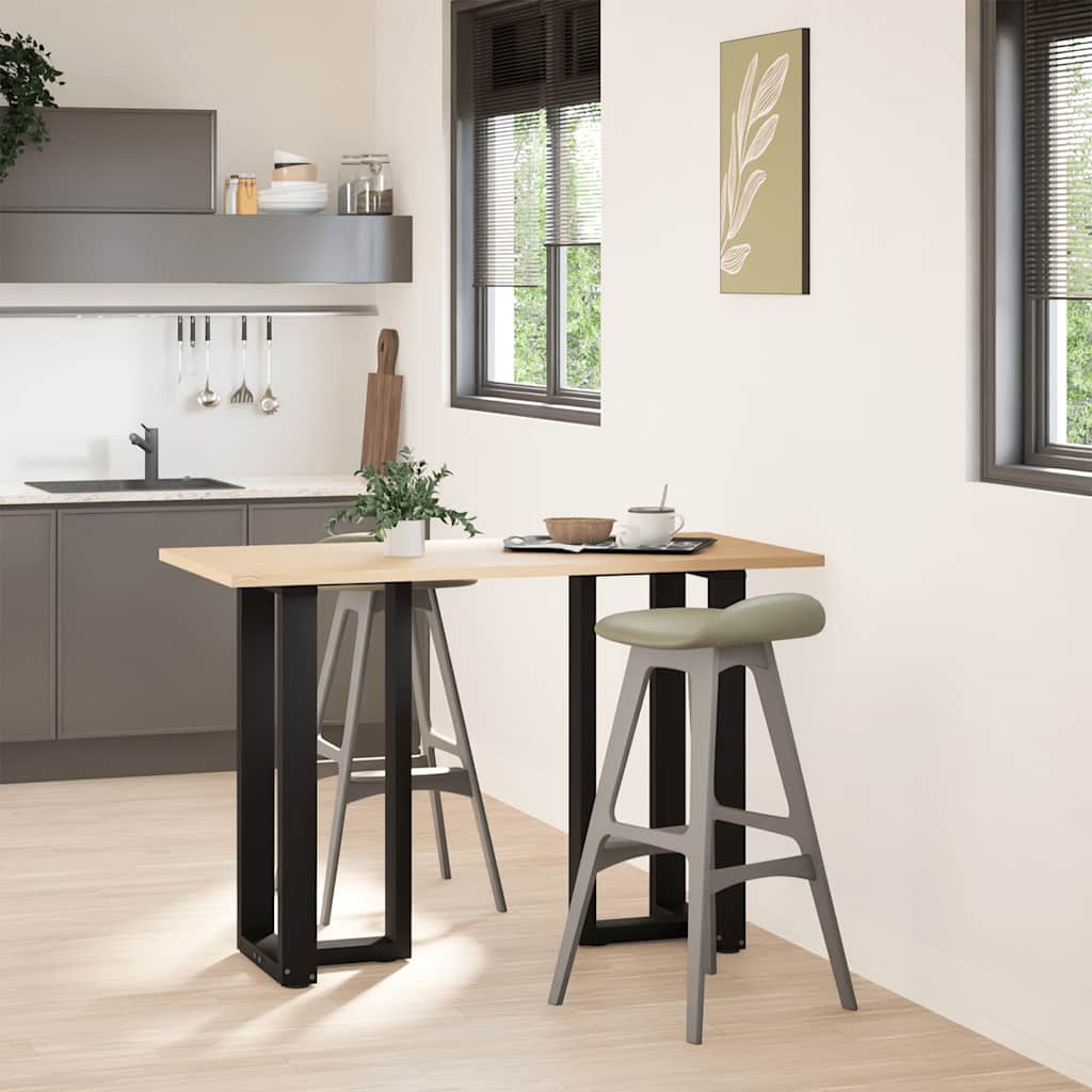 Noge za barski stol T-oblika 2 kom Crne 50x35x(90-91) cm Čelik