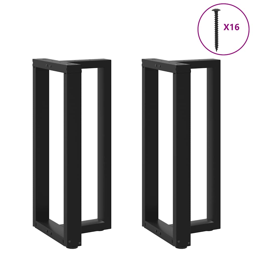Noge za barski stol T-oblika 2 kom Crne 50x35x(90-91) cm Čelik