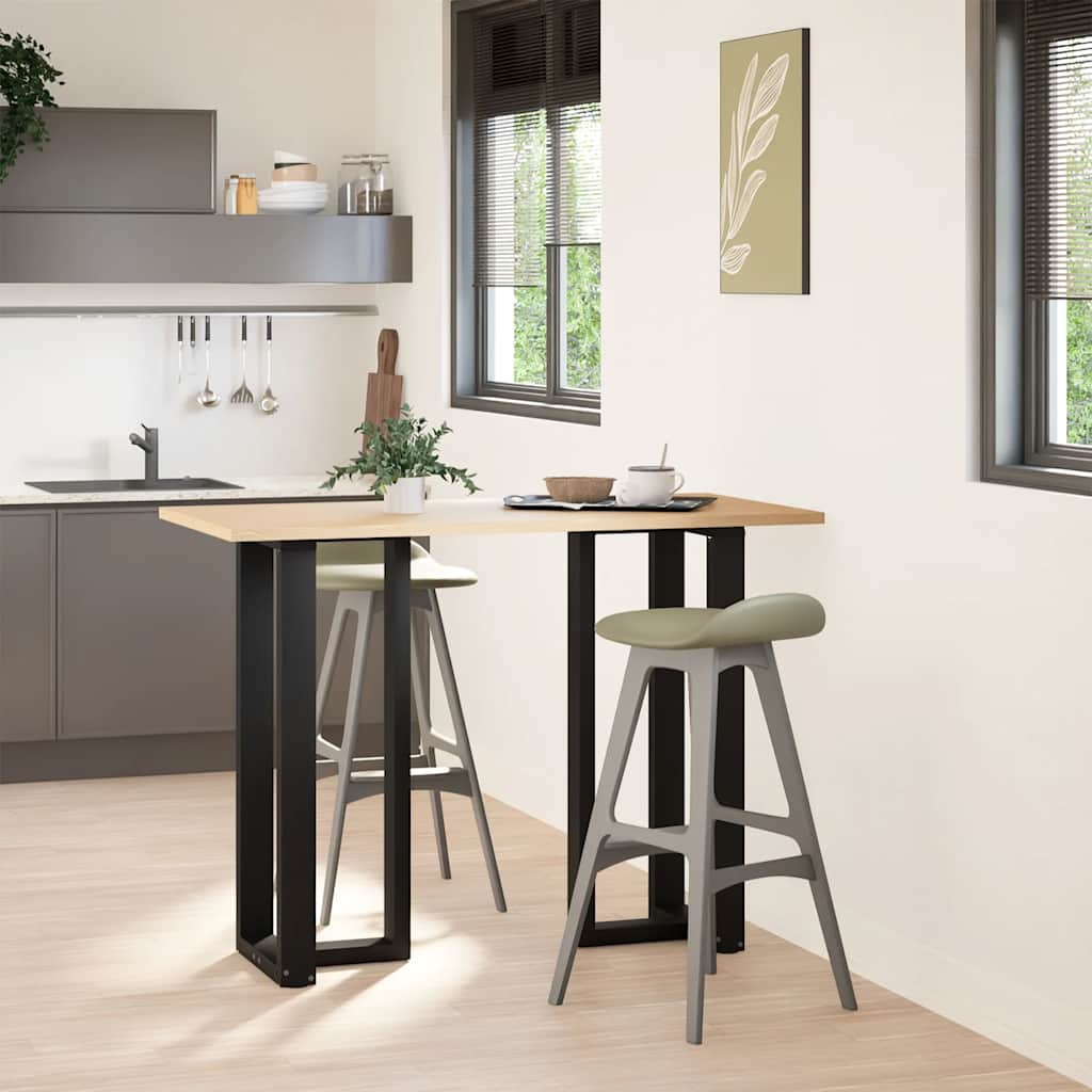 Noge za barski stol T-oblika 2 kom Crne 50x35x(100-101) cm Čelik