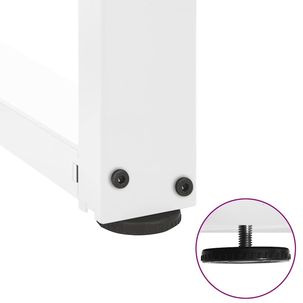 Noge za barski stol T-oblika 2 kom Bijele 50x35x(100-101) cm Čelik