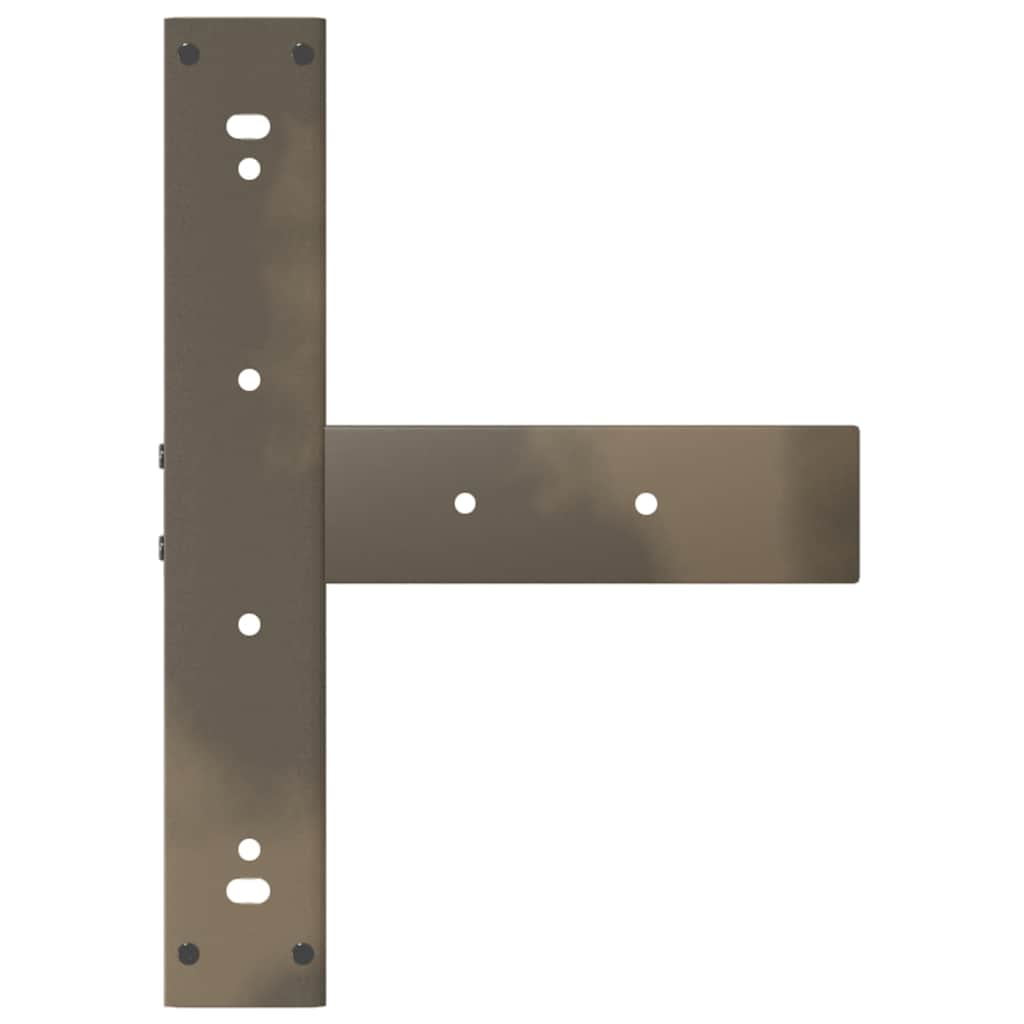Noge za barski stol T-oblika 2 kom Crne 50x35x(100-101) cm Čelik