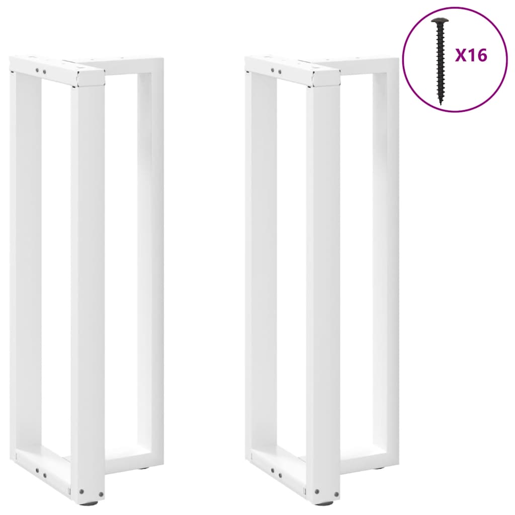 Noge za barski stol T-oblika 2 kom Bijele 40x35x(110-111) cm Čelik