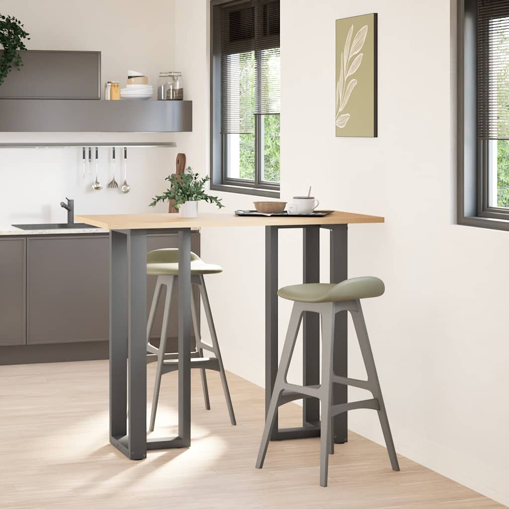Noge za barski stol T-oblika 2 kom antracit 50x35x(110-111) cm čelik