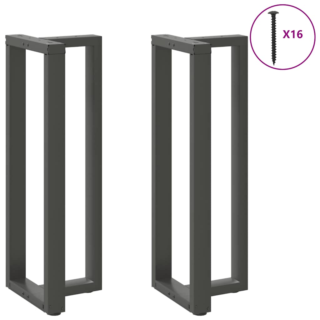 Noge za barski stol T-oblika 2 kom antracit 50x35x(110-111) cm čelik