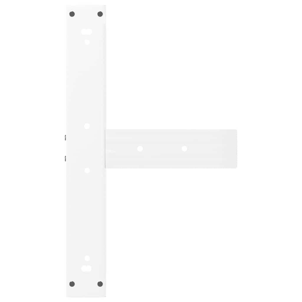 Noge za barski stol T-oblika 2 kom Bijele 60x35x(110-111) cm Čelik