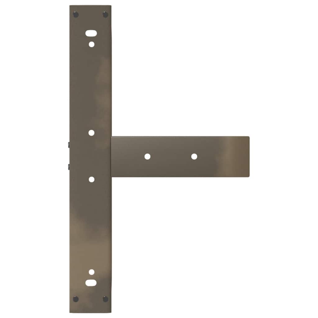 Noge za barski stol T-oblika 2 kom Crne 60x35x(110-111) cm Čelik
