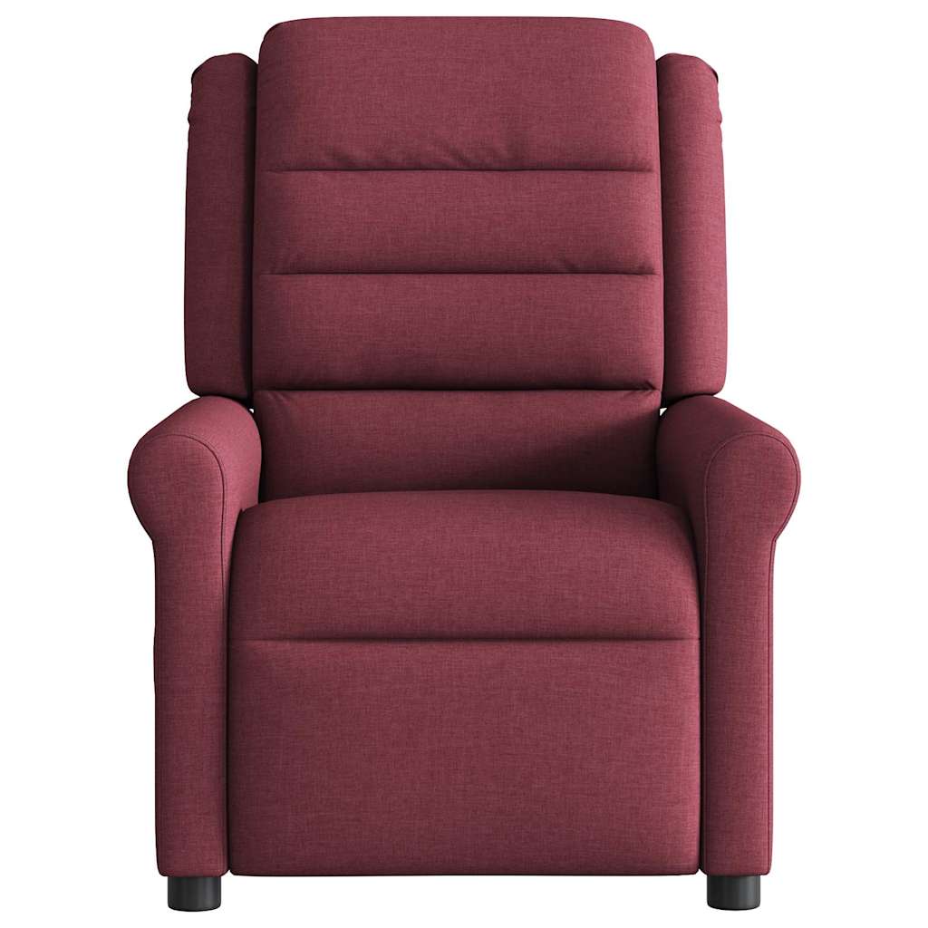 Masažni naslonjač od tkanine crvena boja vina