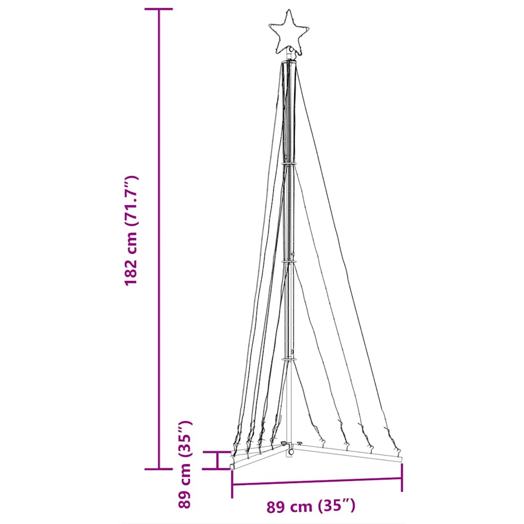 LED božićno drvce 339 LED hladno bijelo 182 cm