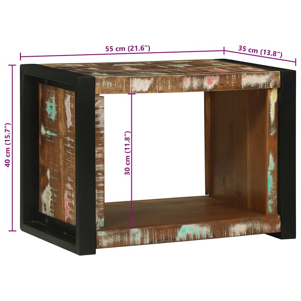 Zidna Kocka Smeđa 55 x 35 x 40 cm Čvrsto drvo iz reciklaže