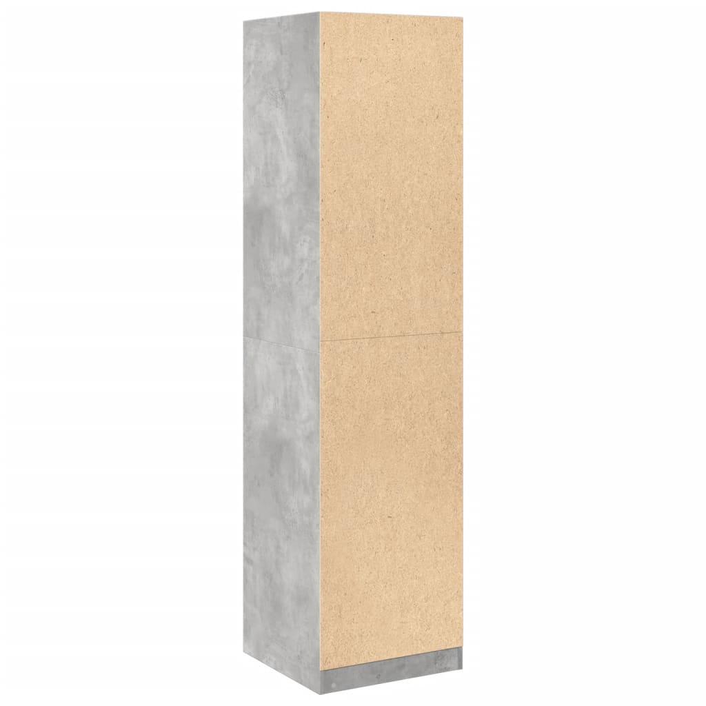 Ormar siva boja betona 50 x 50 x 200 cm od konstruiranog drva