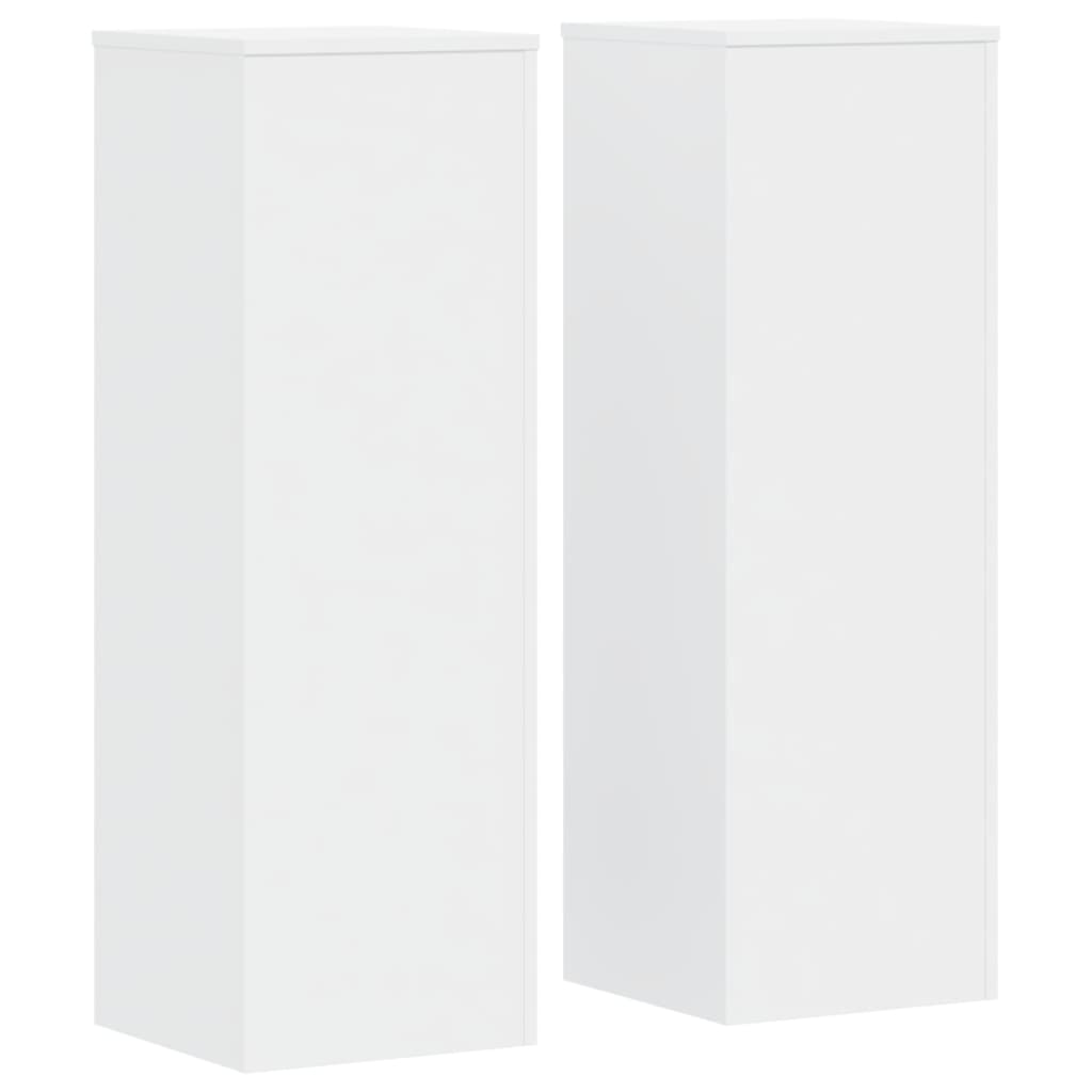 Stalci za biljke 2 kom bijeli 33x33x100 cm konstruirano drvo