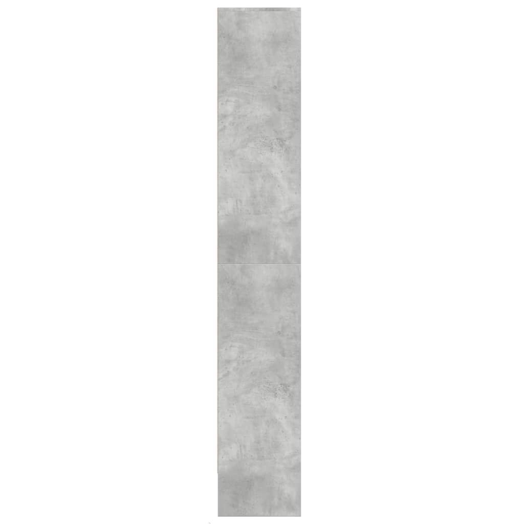 Visoka komoda LED siva betona 69x32,5x200 cm konstruirano drvo