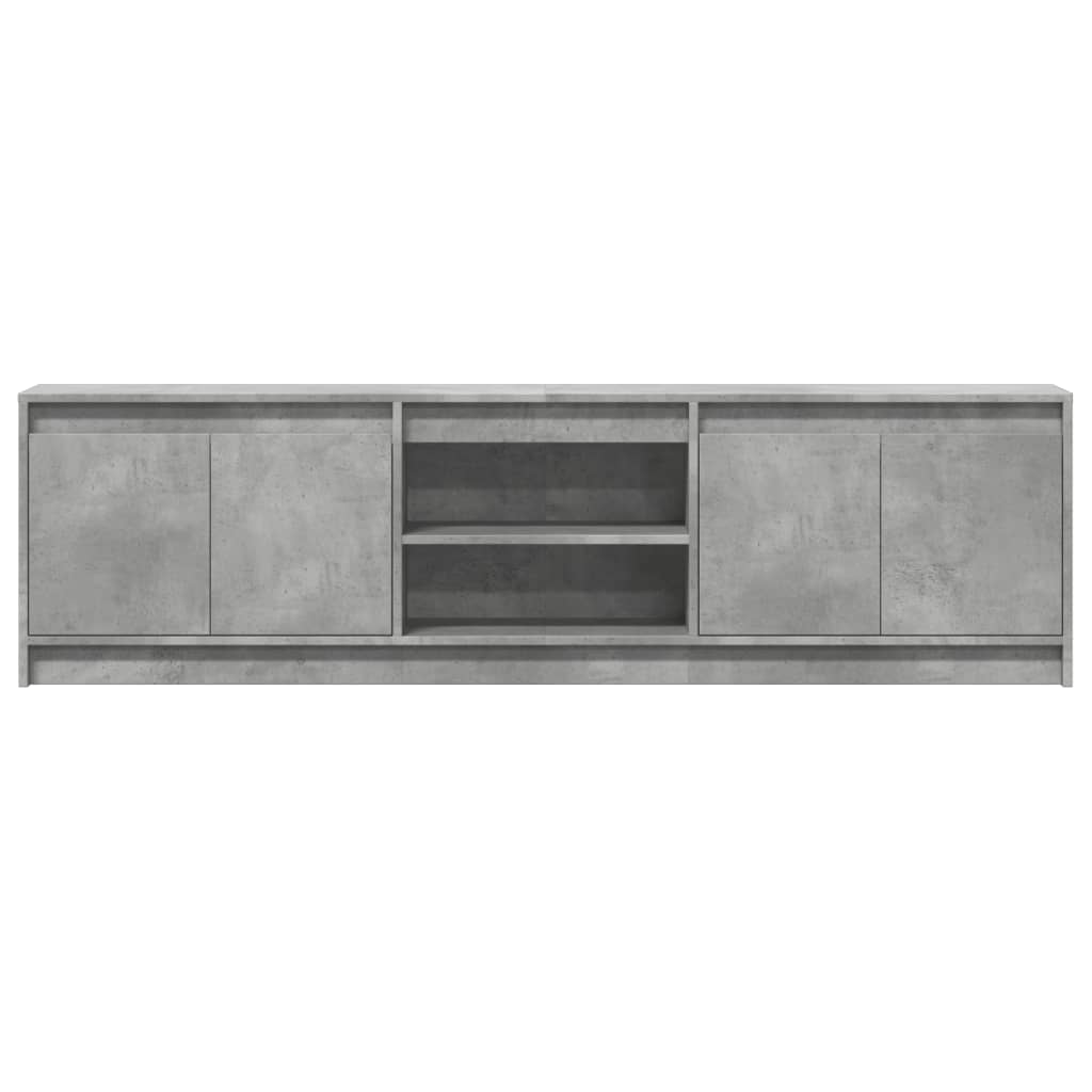 TV ormarić s LED svjetlima boja betona 180x34x50 cm drveni