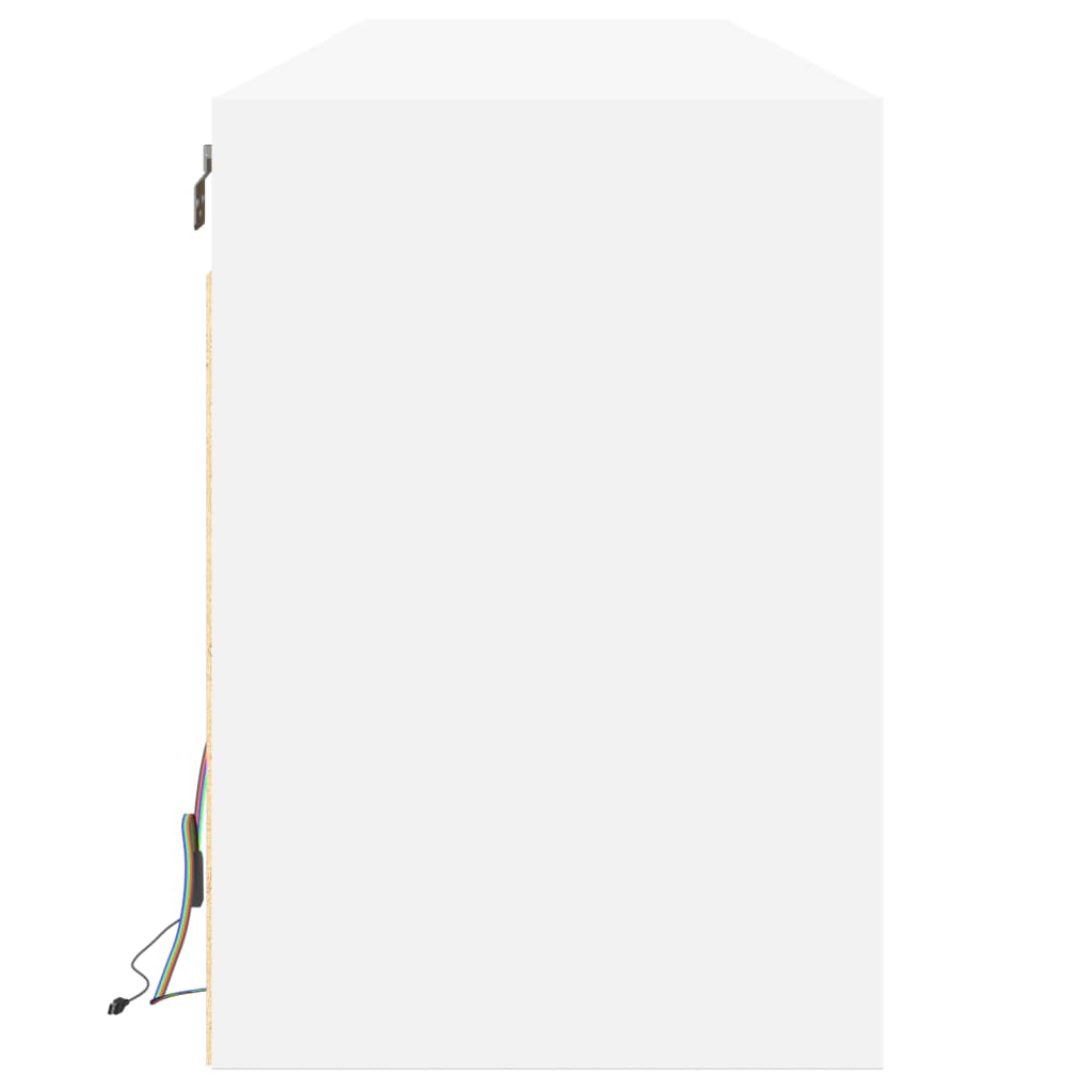 Zidni TV ormarić s LED svjetlima bijeli 180 x 31 x 45 cm
