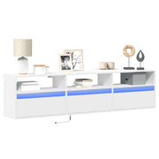 Zidni TV ormarić s LED svjetlima bijeli 180 x 31 x 45 cm