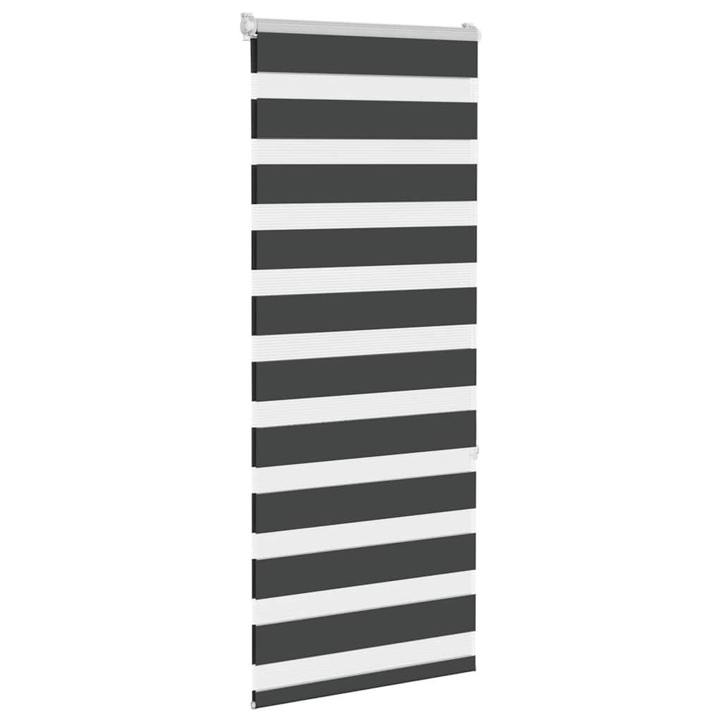 Zavjesa zebra crna 55x150 cm širina tkanine 50,9 cm poliester